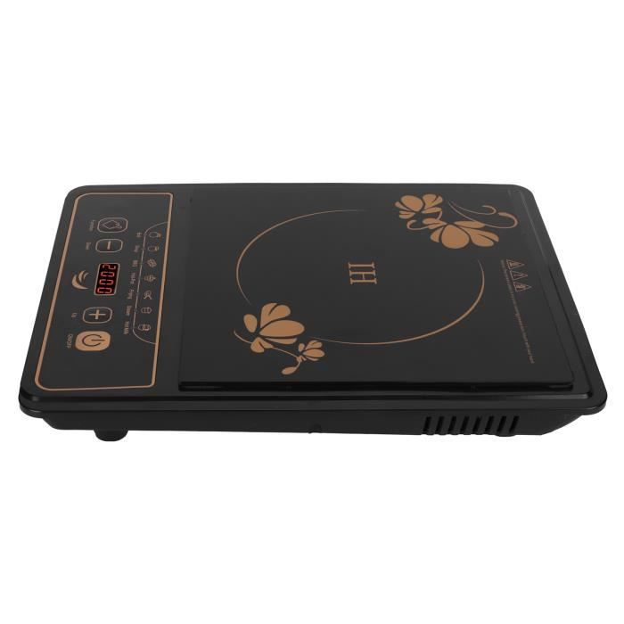 TMISHION Cuisinière Plaque à Induction Table de Cuisson Électrique Portable avec Compte à Rebours Minuterie 2000W(UK 220 V 2000