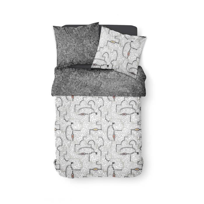 Parure de couette 100% coton 57 fils 240x220 TORREIN