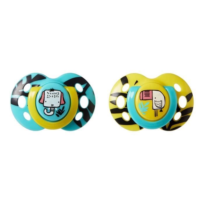 TOMMEE TIPPEE Sucette Fun - Lot de 2 - 6 - 18 mois