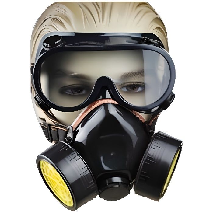 TRIXES Protection de peintre 2 pièces masque respirateur et lunettes