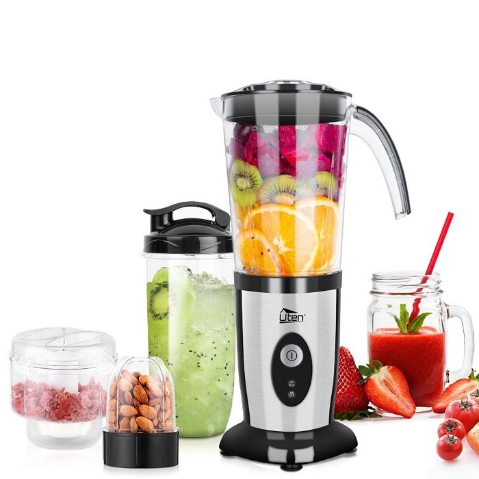 Mini Blender - Uten - Mixeur Blender,Blender Smoothie -1.25L portable pour Milk-Shake, Jus de Fruits Légumes - BL365ABCE