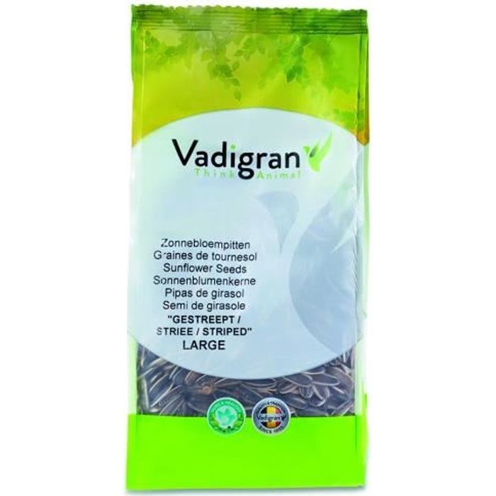 Vadigran - Graines pour OISEAUX grande graines de tournesol striée 0.400Kg