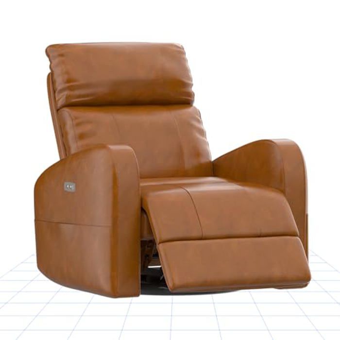 flexispot fauteuil de relaxation électrique, dossier inclinable repose-pied réglable, fauteuil releveur, usb, simili cuir, orange