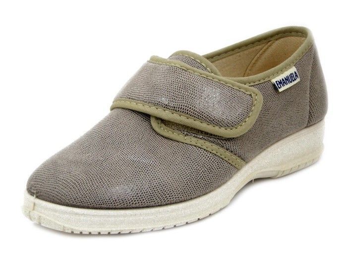 EMANUELA Basket pour Femme - EMANUELA  - Tissu extensible Beige- Confort absolu