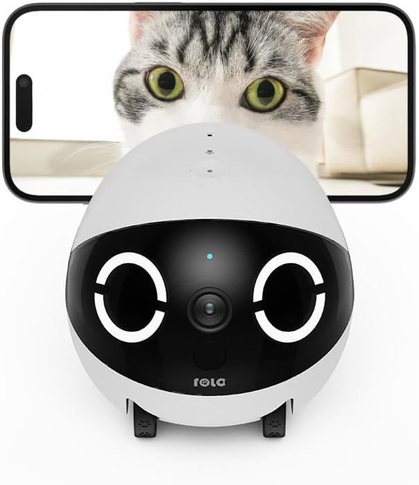 Rola Mini 2K Caméra Robotique Pour Animaux De Compagnie Avec Roues ...
