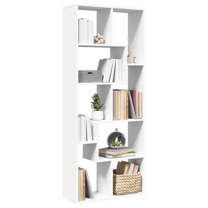 vidaXL Étagère séparatrice de pièce blanc 67x25x1615 cm étagère étagère à livres étagère de rangement bibliothèque 858075