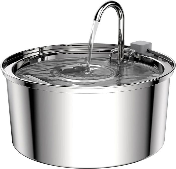 Comparer les prix de Fontaine à Eau pour Chat 3.2L, Fontaine pour Chat en Acier Inoxydable