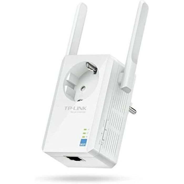 TP-Link 300 Mbps Wi-Fi N Repeater, 1 Ethernet Port, Built-in Plug, Unil ...