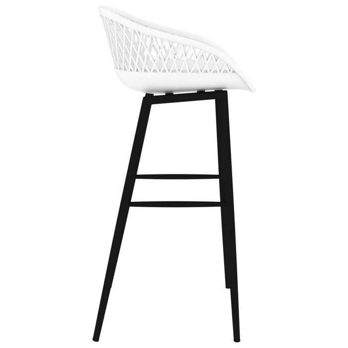 (Vente Chaude)Lot de 2 Chaises de bar Scandinaves - CLOUD - Meuble de Cuisine - 2 Personnes - blanc 4723172