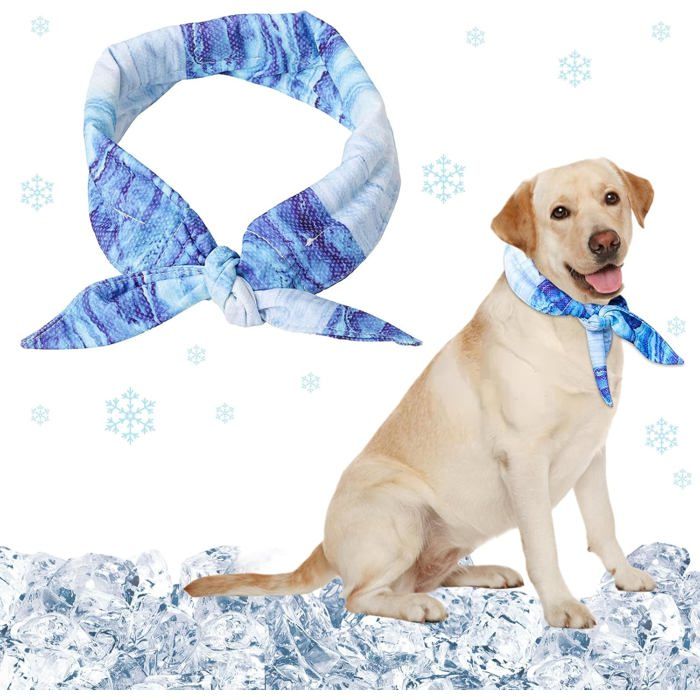 3 Colliers Rafraîchissants Pour Chien – Bandanas Réutilisables, Ajustables, Technologie Hydrogel, été (MUNSKT)