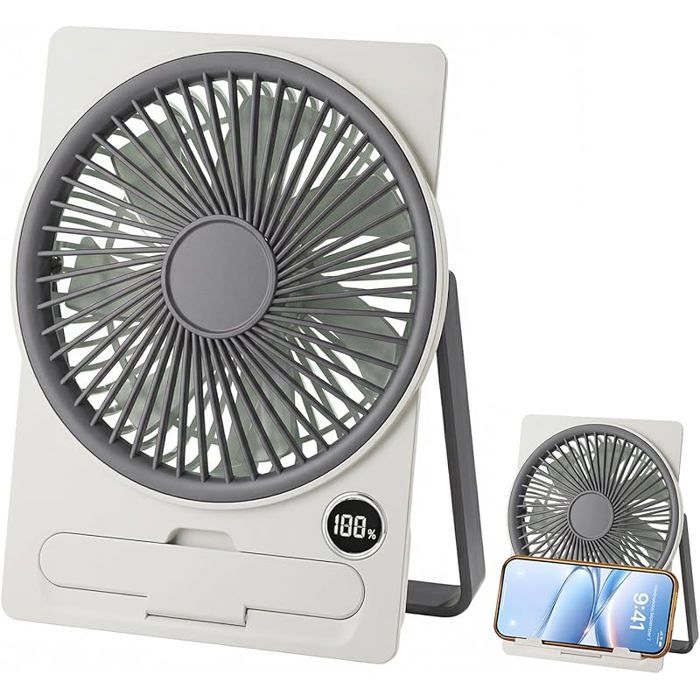 Ventilateur de Bureau Ventilateur USB Silencieux Ventilateur Silencieux 5 Vitesses