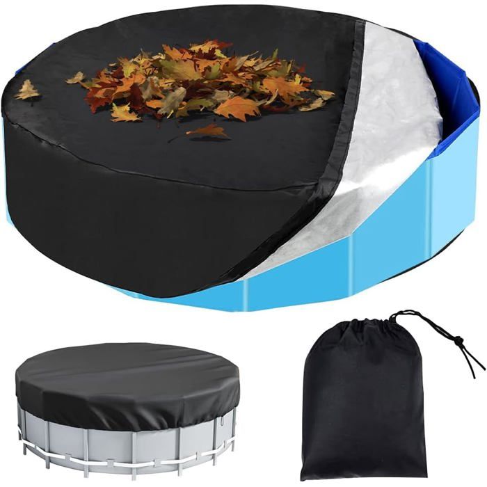 Couverture de Bache Piscine Ronde 122×30cm Bâche Protection Piscine pour