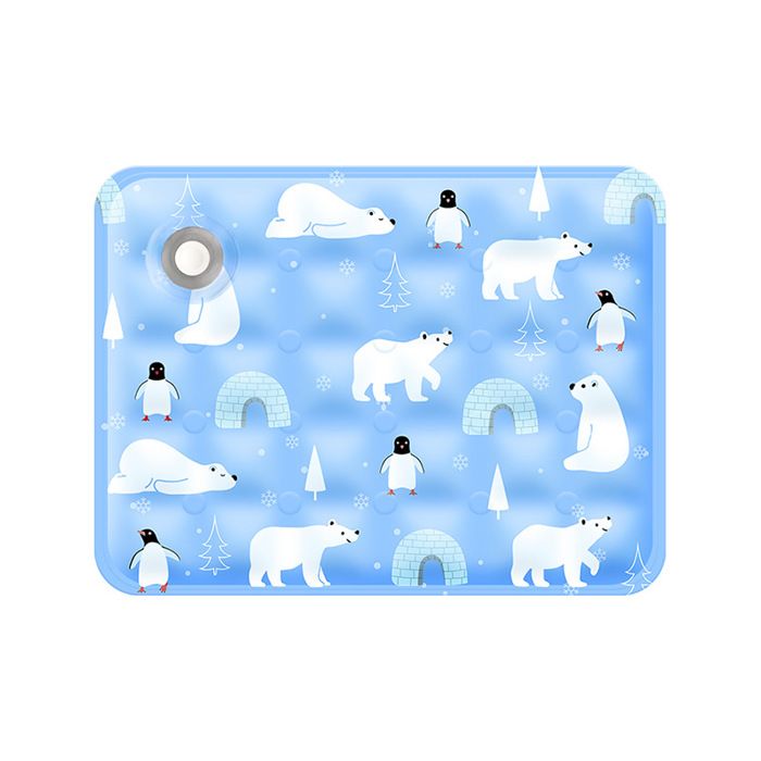 Tapis rafraîchissant pour animaux durable et résistant aux rayures parfait pour les temps chauds (Ours bleu taille L)