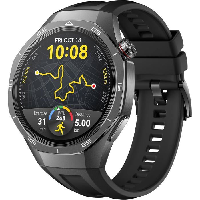 Watch GT 5 Pro 46mm Montre Connectée Design Premium ECG Suivi Santé Programmes Sportifs Autonomie 14 Jours iOS Android Noir