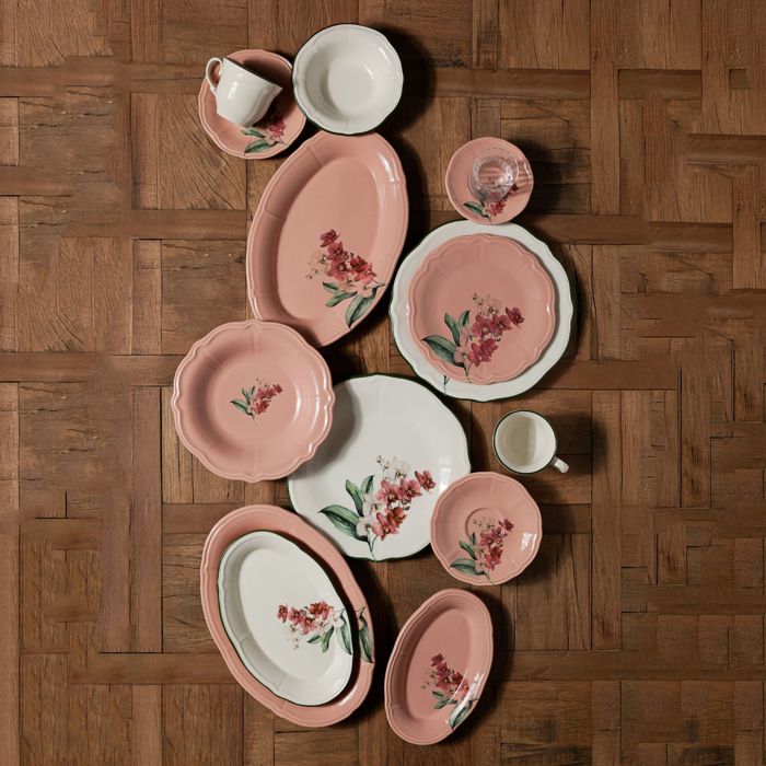 Service de vaisselle Noroloro Dmora en porcelaine multicolore Service de vaisselle Noroloro Dmora en porcelaine multicolore