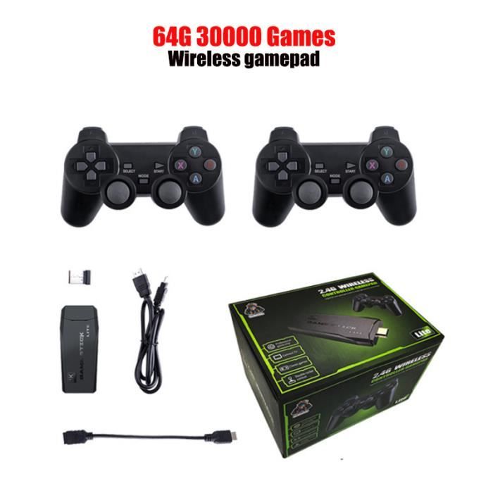 Acheter Console de jeu vidéo 2.4G, Double contrôleur sans fil, bâton de jeu 4K, 20000 jeux, 64 go 32 go, jeux rétro pour TV Boy, cadeau