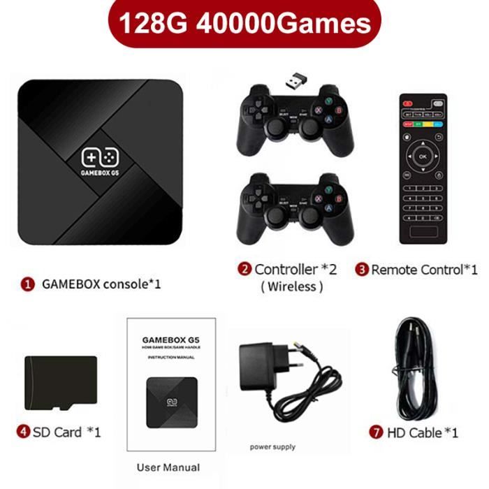 32g Câblé - Console De Jeu Vidéo M8, 4K, 10000 Jeux,Game Stick, 2.4G, Double Manette Sans Fil