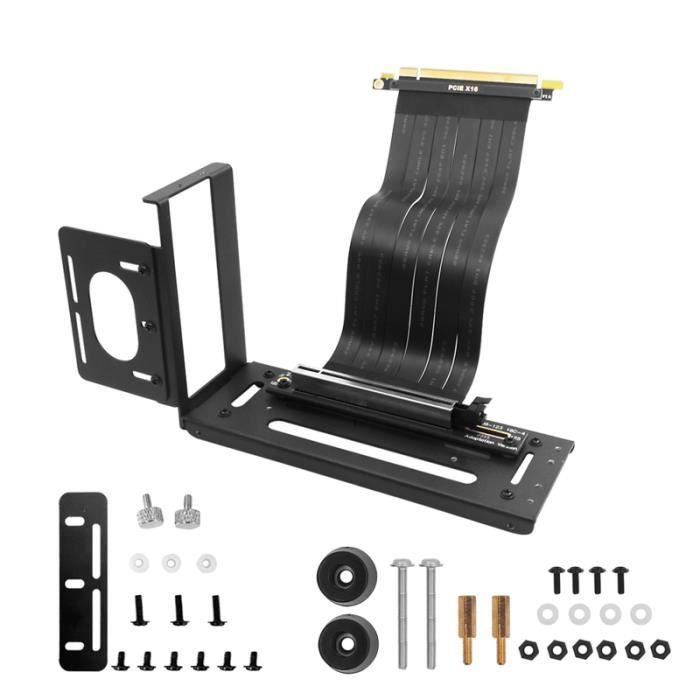 Câble D'extension PCIe 4.0 X16 Sxhlseller - 90°, Anti-interférences, 128 Gbps, Pour Carte Graphique (blanc) Transmission 128 Gbps