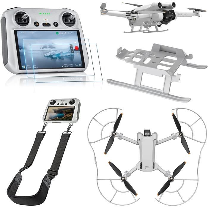 Train d'atterrissage pliable 4-en-1 pour DJI Mini 3 Pro - AIHONTAI - Noir - Accessoires de patins d'atterrissage