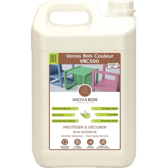 Vernis meubles et boiseries GoodHome mat chêne moyen 250 ml