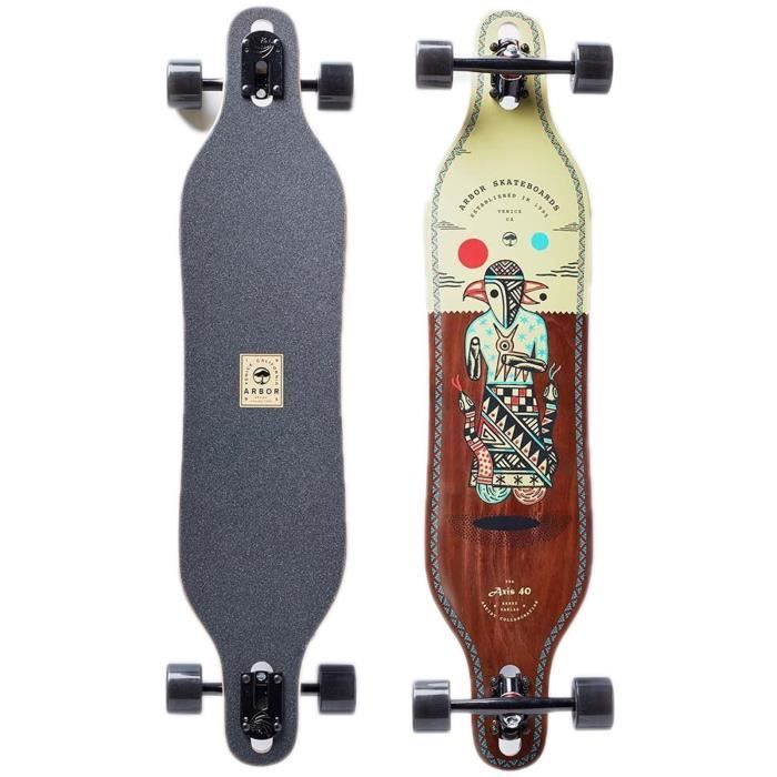 Longboard Drop Through complet Arbor Axis Artist Hablak 40 Inch Brun