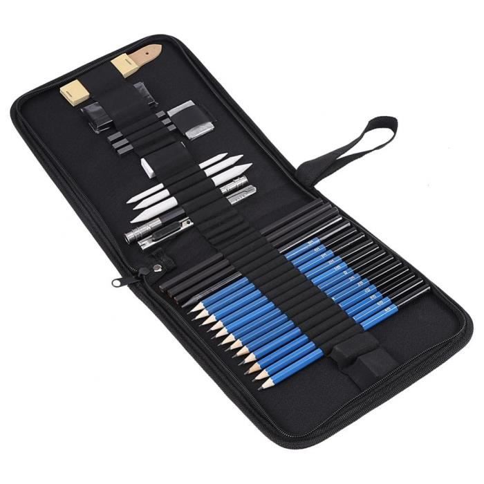 33 Pcs Crayons De Dessin Kit De Croquis Dessin Avec Sac Inclus Gomme Outils Pour Dessiner Esquisse Set Art Achat Vente Kit De Dessin 33 Pcs Crayons De Dessin Cdiscount
