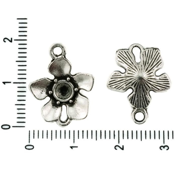 10 argent antique 25 mm Cabochon Connecteur Plateau paramètres pour fabrication de bijoux