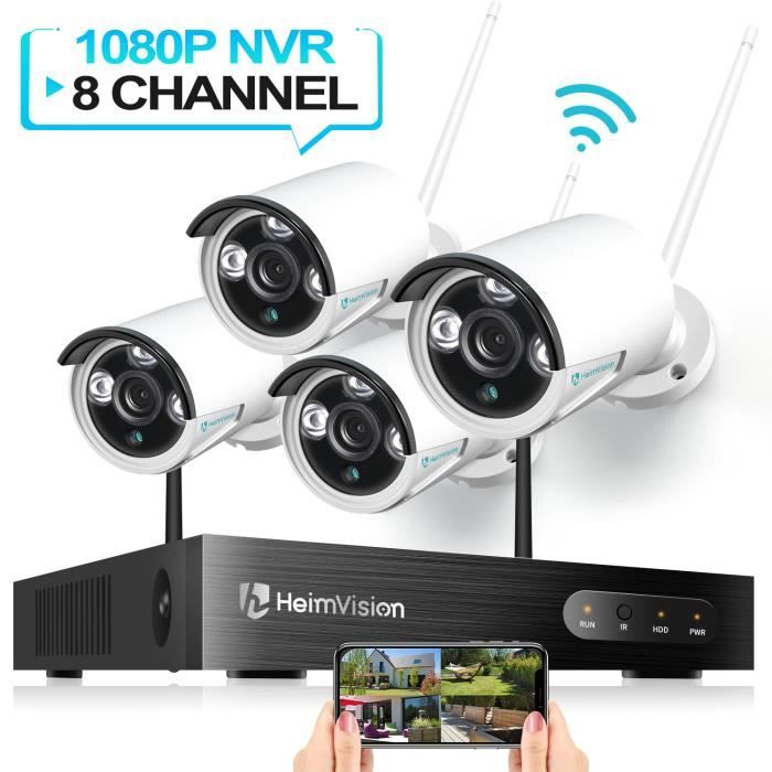 KIT de Surveillance KIt de Sécurité sans Fil 1080P/ 8CH NVR+4Pcs Caméra