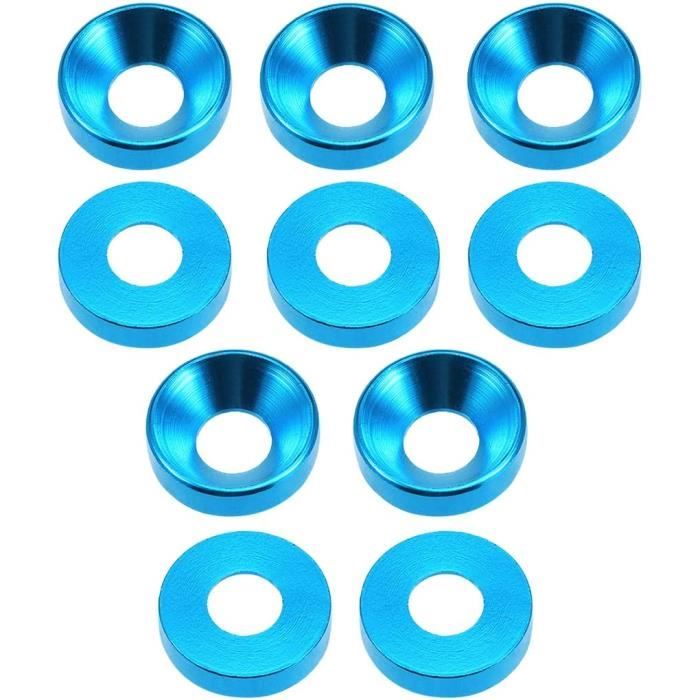 SOURCING MAP Rondelle Fraisée En Alliage Aluminium 12mm X 5mm X 3,2mm