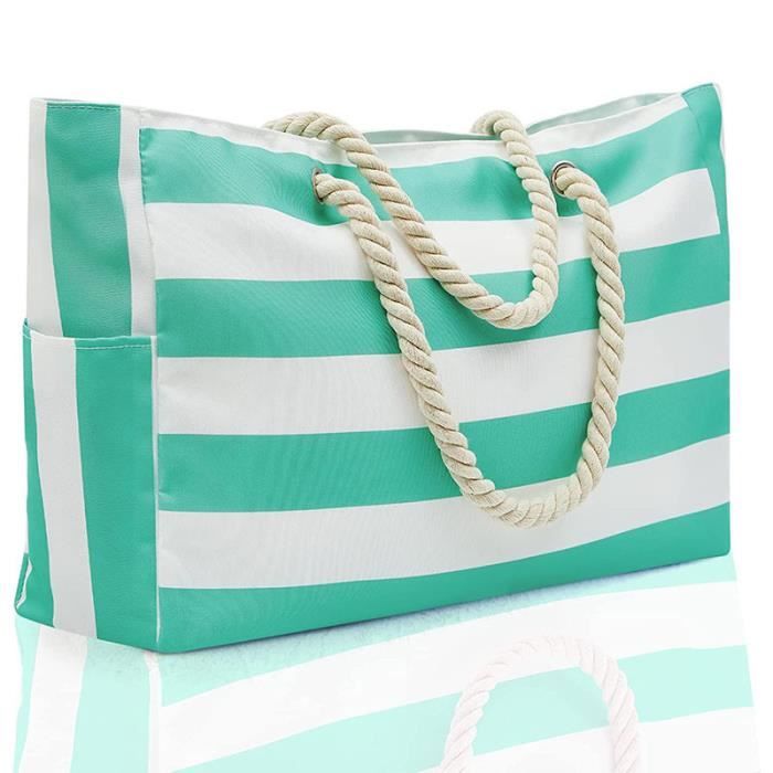 Grand Sac de Plage ray imperm able pour Femmes Sac a Main Panier