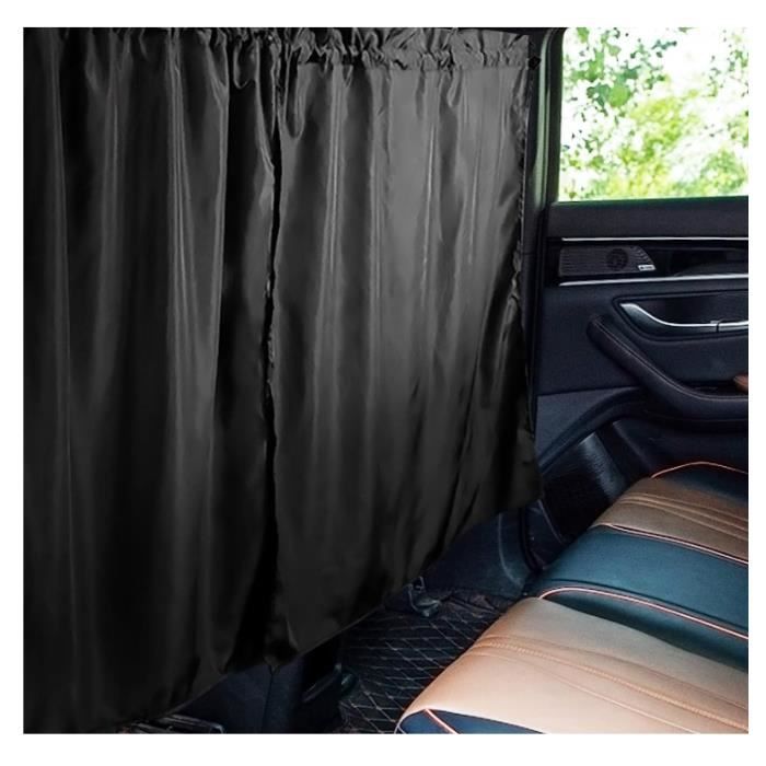 Rideau De Séparation Voiture Amovible - Créez Un Espace Intime Pour SUV & Camping-car - 140x80cm - Noir