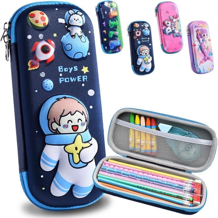 Trousse Scolaire Enfant 2 Pièces - Grande Capacité, 2 Compartiments, Tissu Oxford Résistant - Pour Fournitures, École, Bureau (Vert) - 7
