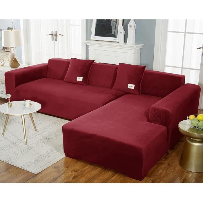 Housse De Canapé Extensible 3 Places - Rose Minimaliste, Anti-dérapante, Lavable En Machine