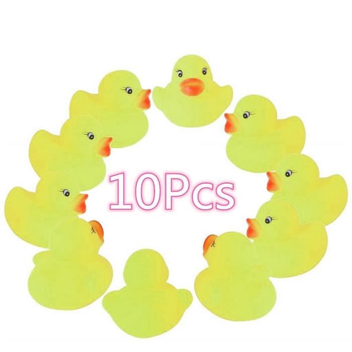 100 Mini Canards En Résine Jaune Cozary - 1,6x1,8cm - Pour Déco Aquarium, Jardin Et Bricolage
