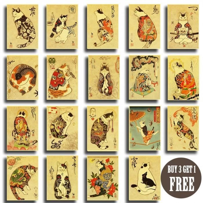 Version 30x21cm E064 Japonais Samourai Chat Tatouage Retro Affiche Vintage Mur Art Imprime Peinture Salon Chambre Decor Achat Vente Affiche Poster Cdiscount Version 30x21cm E064 Japonais Samourai Chat Tatouage Retro Affiche Vintage Mur Art Imprime Peinture Salon Chambre Decor Achat Vente Affiche Poster Cdiscount