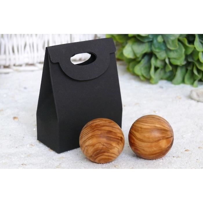boules anti stress en bois d olivier to go o 3 5 cm cdiscount maison