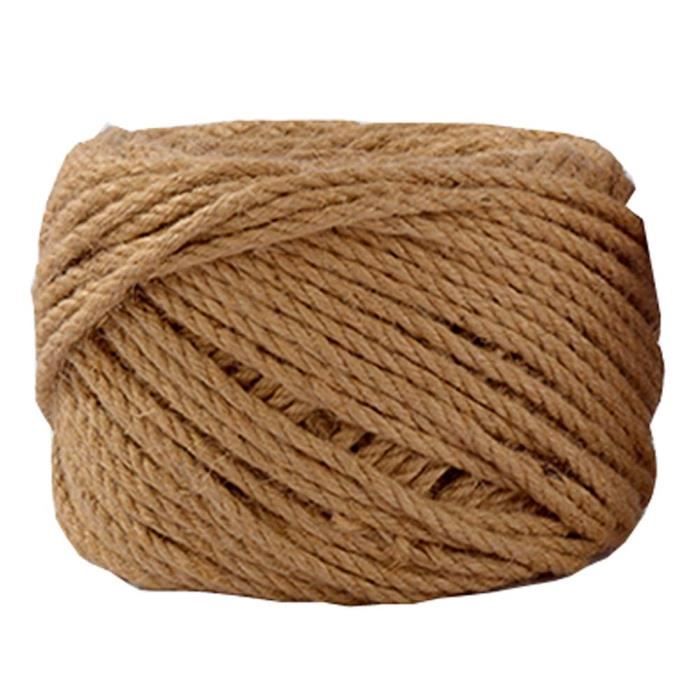 RKY Corde De Chanvre 26mm 30mm 5-10m Cordes De Jute Ficelle Corde De Chanvre Naturel Pays Rustique Artisanat DIY Accessoires Faits À La Main Nordic Home Decor Cat Pet Gratter Corde de sécurité 