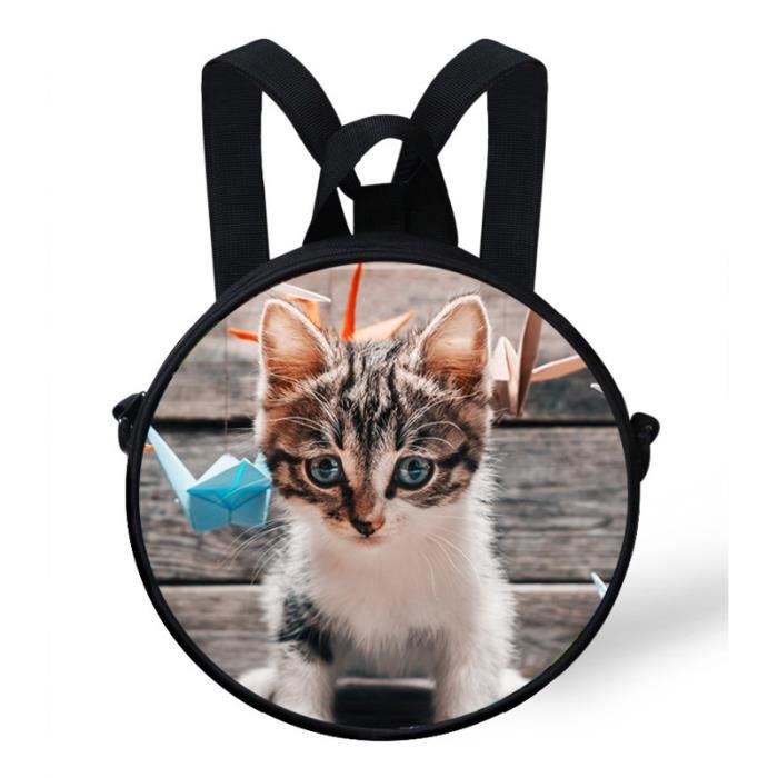 Bebe Chat Mignon Sac Imprime Noir Cdiscount Bagagerie Maroquinerie