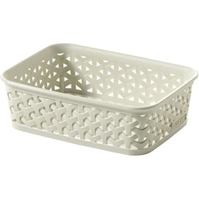 Curver 205844 - Panier de rangement Style M en polypropylène aspect