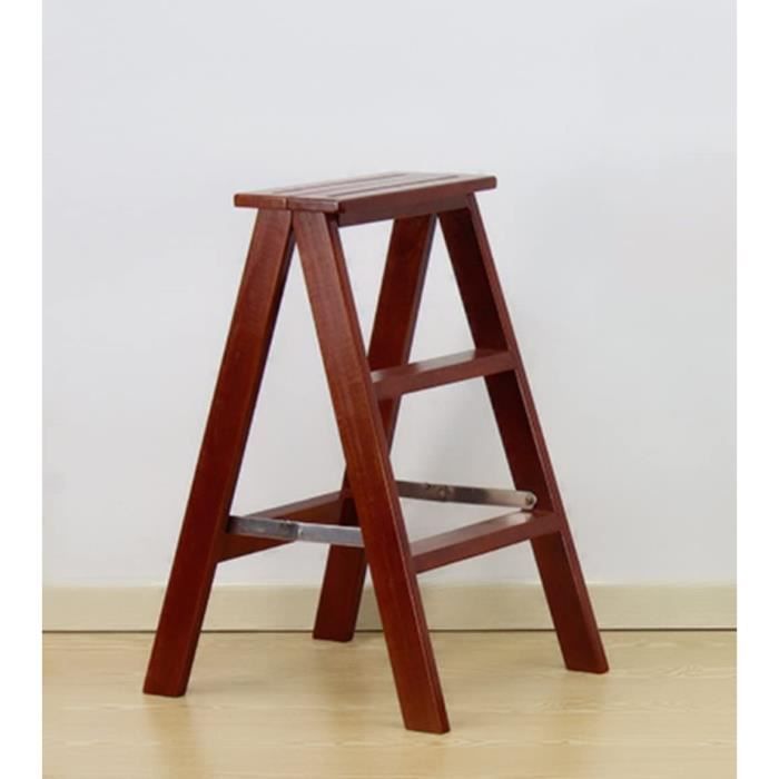 Escabeau 3 marches pliable avec main courante, marchepied pliant en