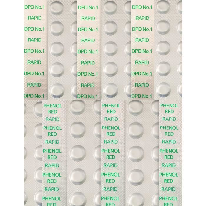 Comprimés de test rapide pour piscine 80x DPD N ° 1 80x Phénol Red