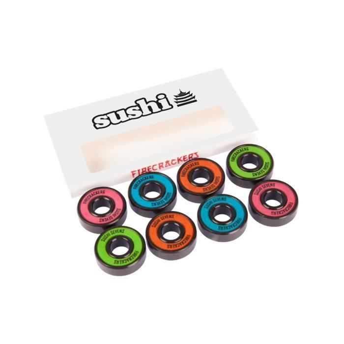 Roulements de Skateboard Sushi Firecracker Sevens - 8mm Néon