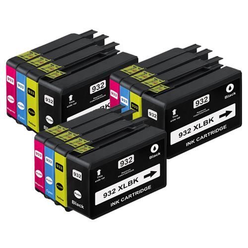Lot De 12 Compatible Hp 932xl Hp 933xl Cartouche D Encre Pour Hp Officejet 6100 Eprinter Cb863a 3noir 3cyan 3magenta 3jaune Prix Pas Cher Cdiscount