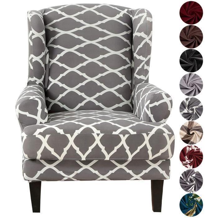 Housse De Fauteuil À Oreilles Housse Extensible Pour Fauteuil Imprimée