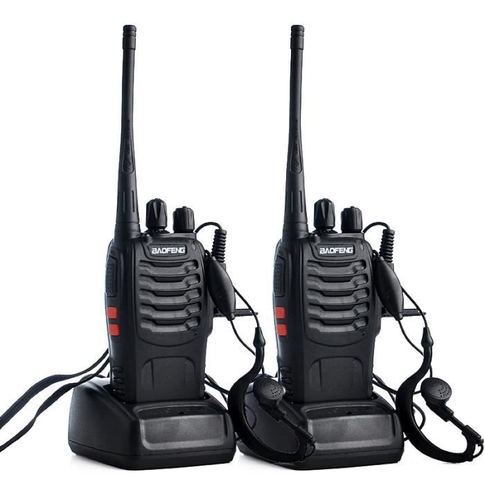2pcs Baofeng bf-888s station de radio talkie-walkie UHF 400-470MHz 16CH  888s radio CB talki walki bf-888s émetteur-récepteur portabl - Cdiscount  Téléphonie