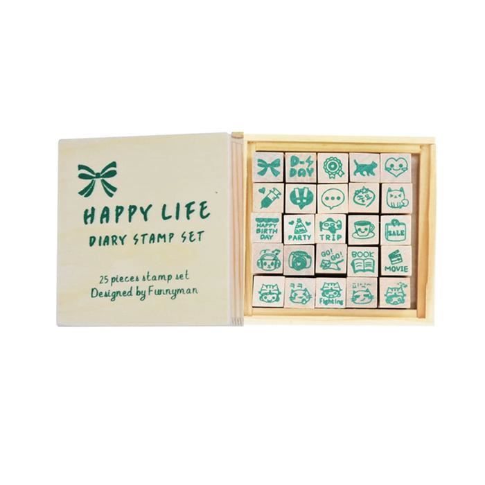 Tampon Noël Happy Christmas Inca – 14 Mm X 60 Mm – Pour Carte De Vœux Et Déco Créative