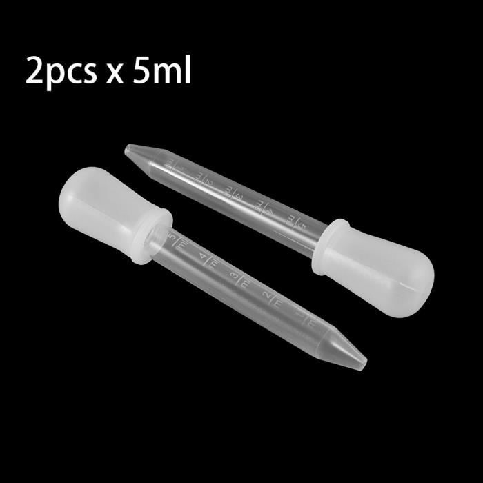 Pack outil a transparent en Silicone de 5ml, Pipette graduée pour aliments