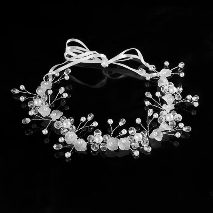 Épingles à Cheveux Spirale Strass Fleur - Lot De 10 Pour Mariage Ou Soirée (blanc)