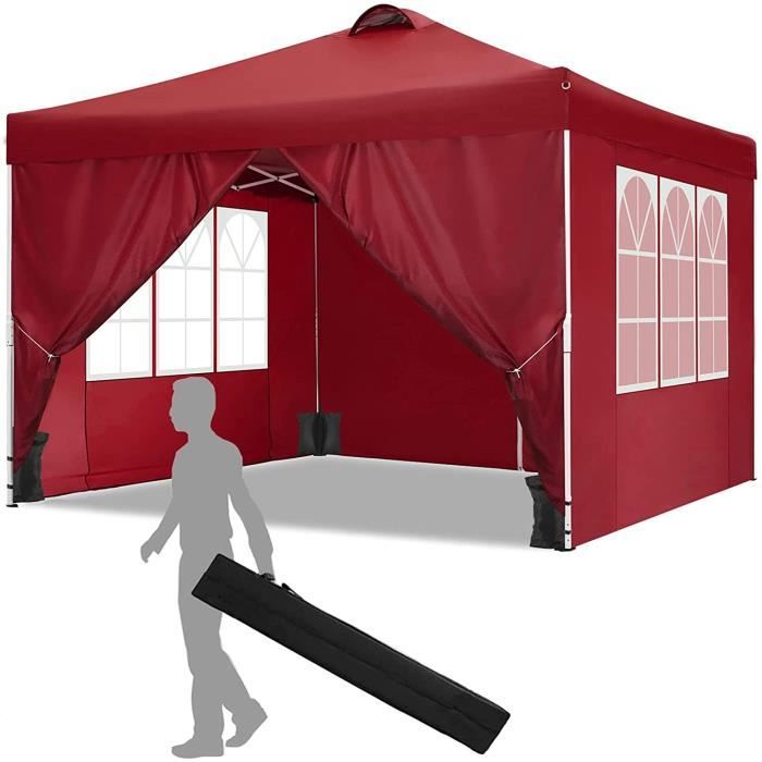 Tonnelle de jardin 2,97 x 2,97 m, pergola pliante avec sacs de sable et parois latérales, tente pliante, pavillon imperméable et résistant aux UV | Leroy Merlin Tonnelle de jardin 2,97 x 2,97 m, pergola pliante avec sacs de sable et parois latérales, tente pliante, pavillon imperméable et résistant aux UV | Leroy Merlin