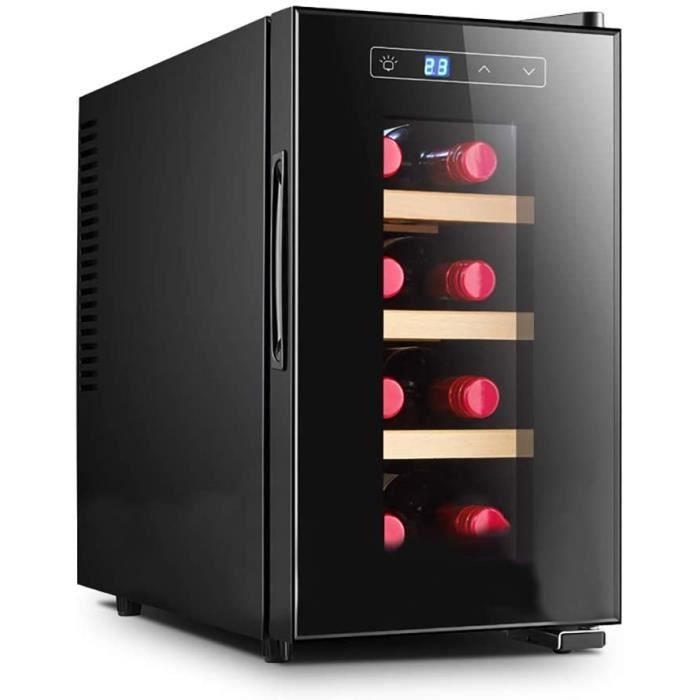 Cave à Vin 2 Zones Klarstein - 32 Bouteilles LED Tactile Encastrable - Classe F - 200 KWh/an